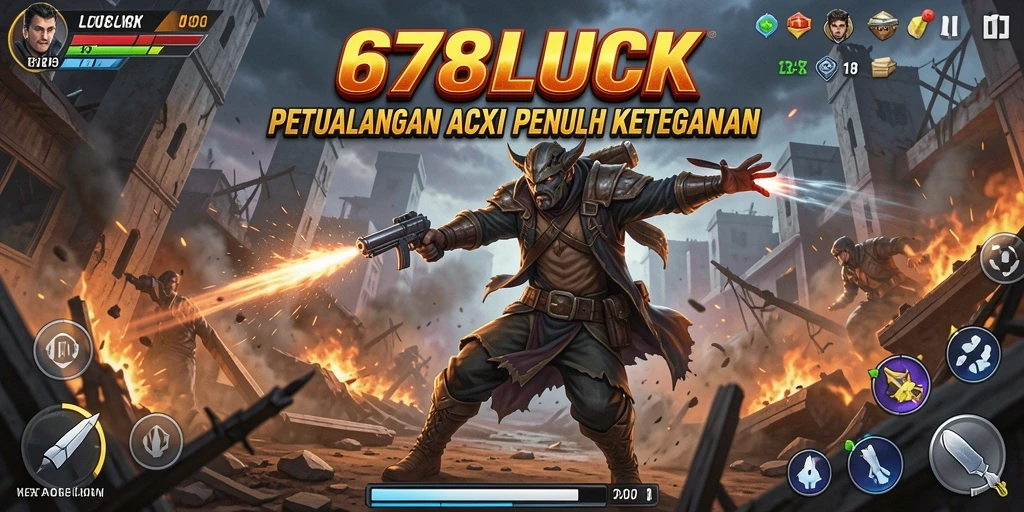 Tampilan screenshot gameplay 678LUCK menampilkan aksi mendebarkan di jalur pertempuran.