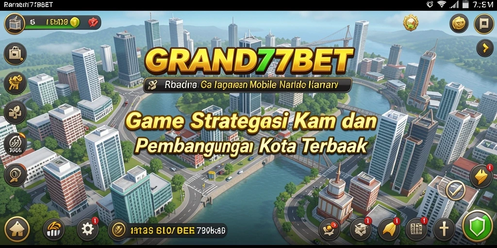 Tangkapan layar gameplay <strong>GRAND77BET</strong> yang menampilkan kota yang dibangun dengan baik.