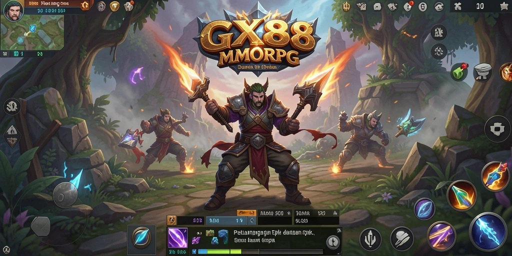 Tampilan gameplay GX88 yang mendebarkan dalam dunia MMORPG.