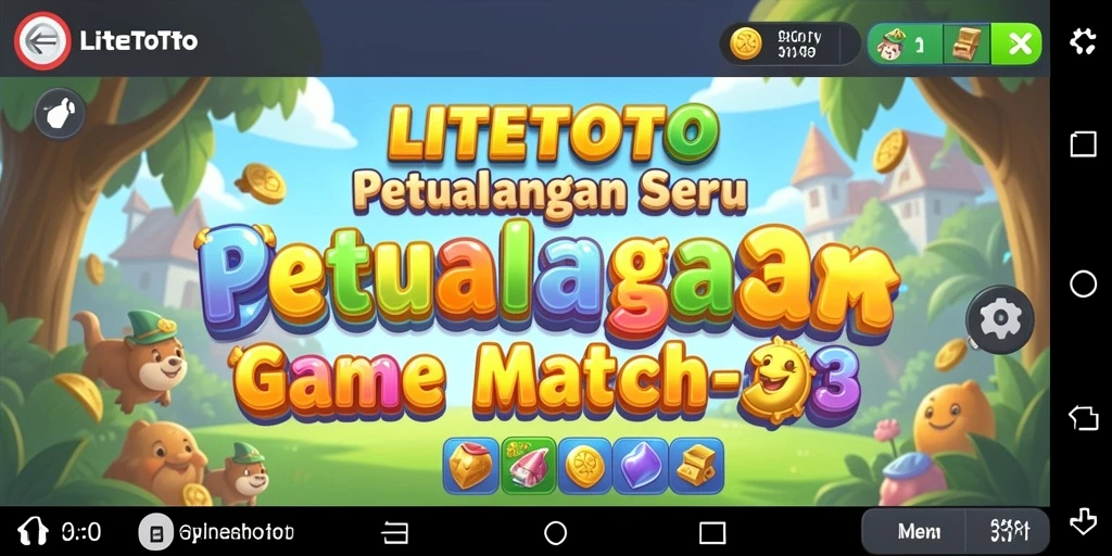 Screenshot dari gameplay LITETOTO yang menampilkan aksi mencocokkan blok warna.