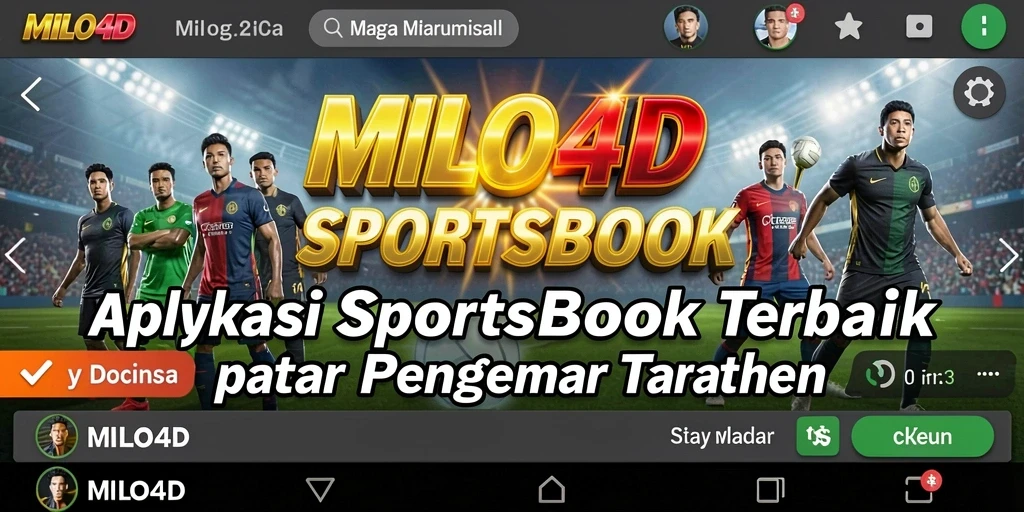 Tampilan antarmuka pengguna MILO4D saat bermain taruhan olahraga.