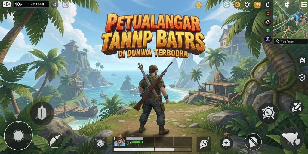 Tampak gameplay N06 yang menawan dalam dunia terbuka.