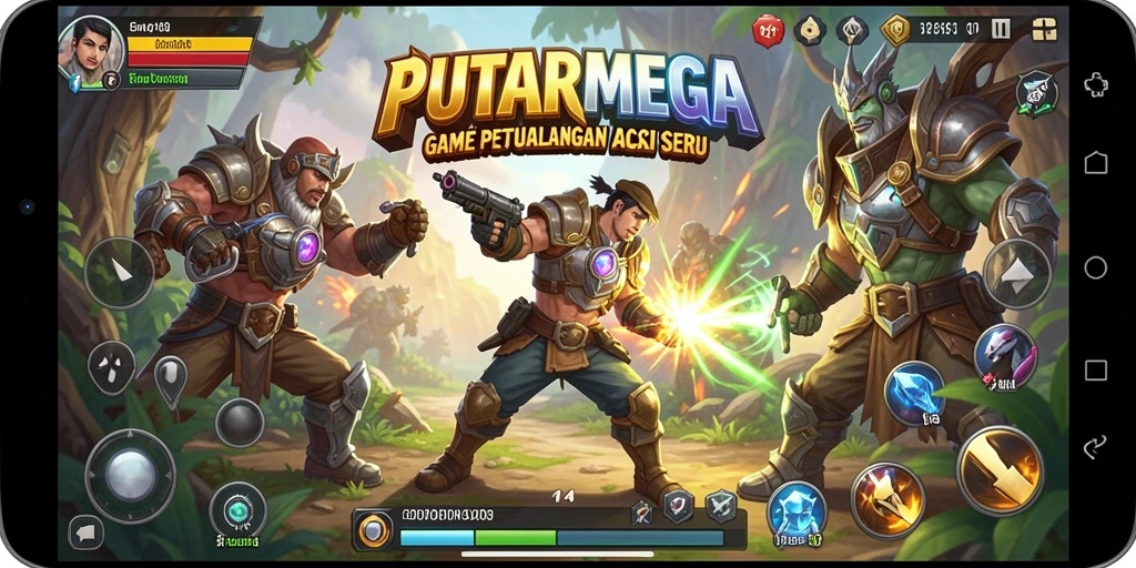 Tampilan seru dari gameplay PUTARMEGA yang penuh aksi.