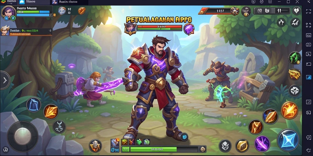 Tampilan gameplay V07 yang memukau dalam aksi ARPG.