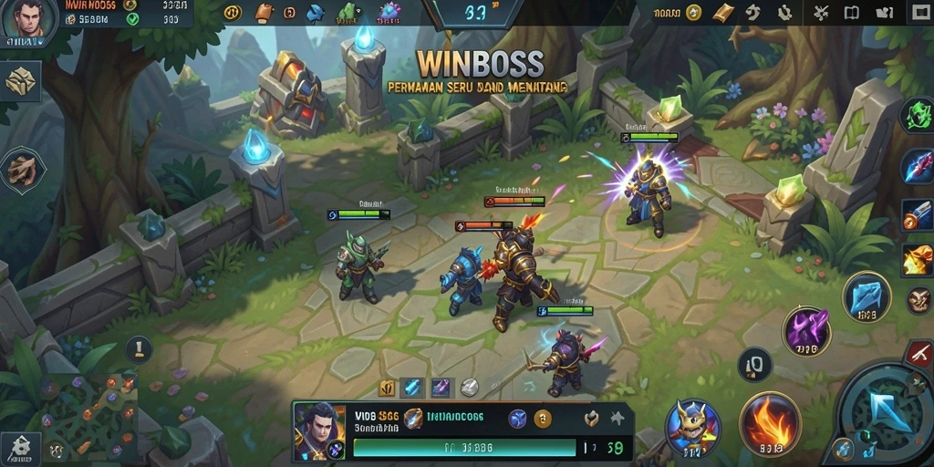 Tampilan gameplay seru dari WINBOSS dengan karakter unik.